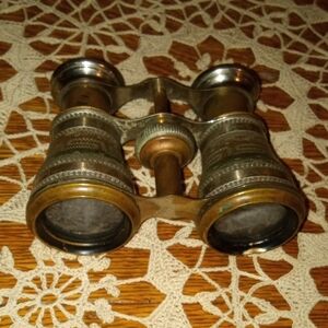 Antique Opera Glasses with Brass and Silver Finish